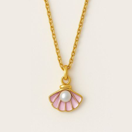 Pearl Cove - Pink Shell Pendant Necklace?