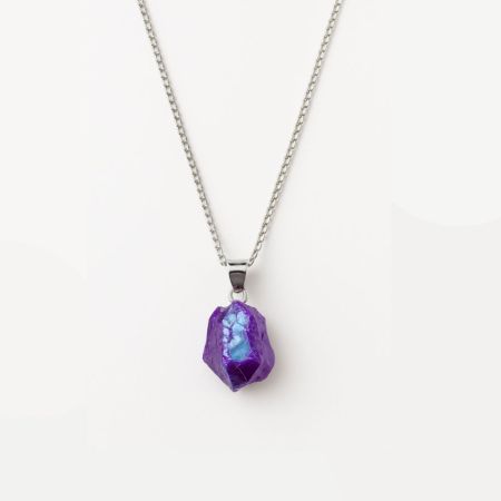 Cosmic Amethyst Rock Pendant