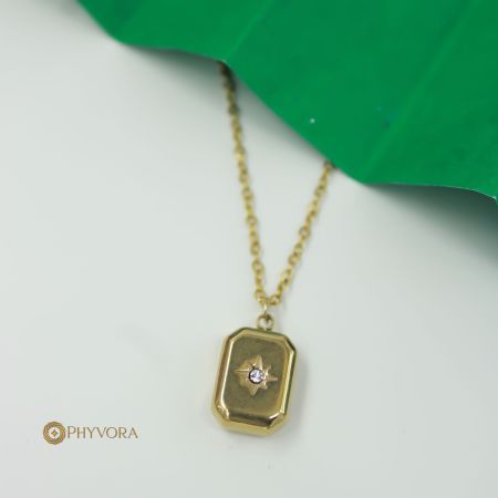 Celestial Shine Tag Necklace