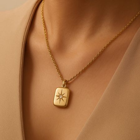 Celestial Shine Tag Necklace?